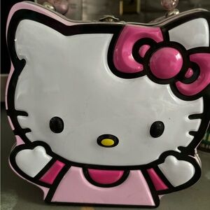 Hello Kitty Handbag footprints plaque,glass skull bottle,2 shot glasses bundle